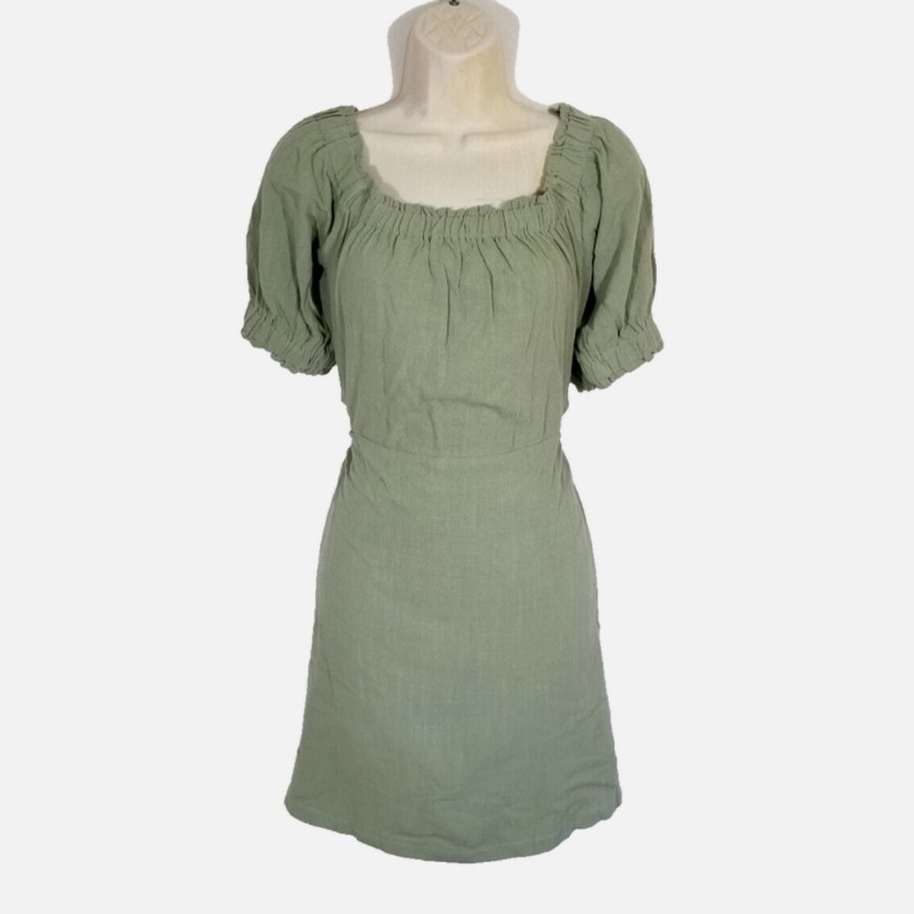 FASHION NOVA Riley Linen Mini Dress 5903E1M